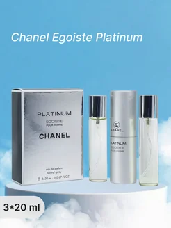 Набор духов 3 шт Chanel Egoiste Platinum 60 мл 305820528 купить за 2 430 ₽ в интернет-магазине Wildberries