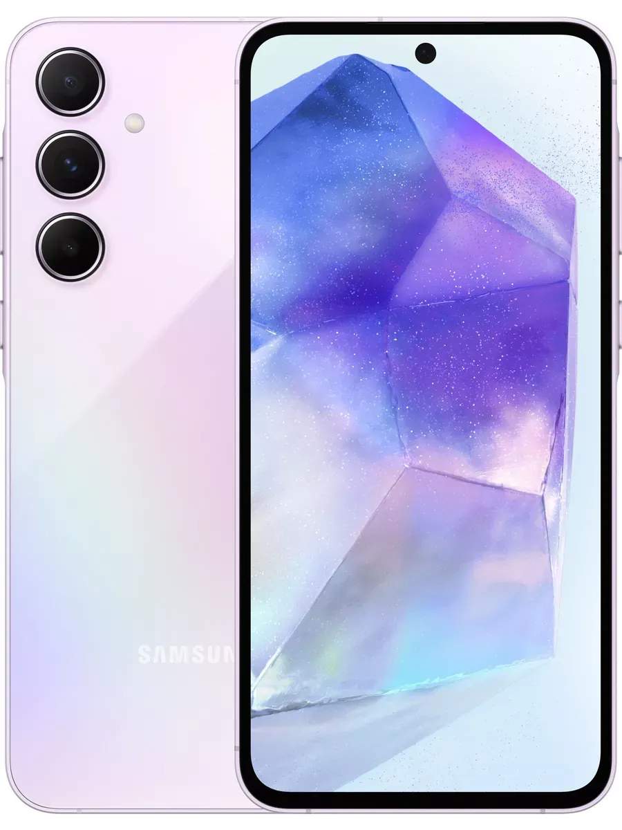 Смартфон Galaxy A55 8 128 ГБ лаванда РСТ Samsung 305887335 купить за 65 185 ₽ в интернет‑магазине Wildberries