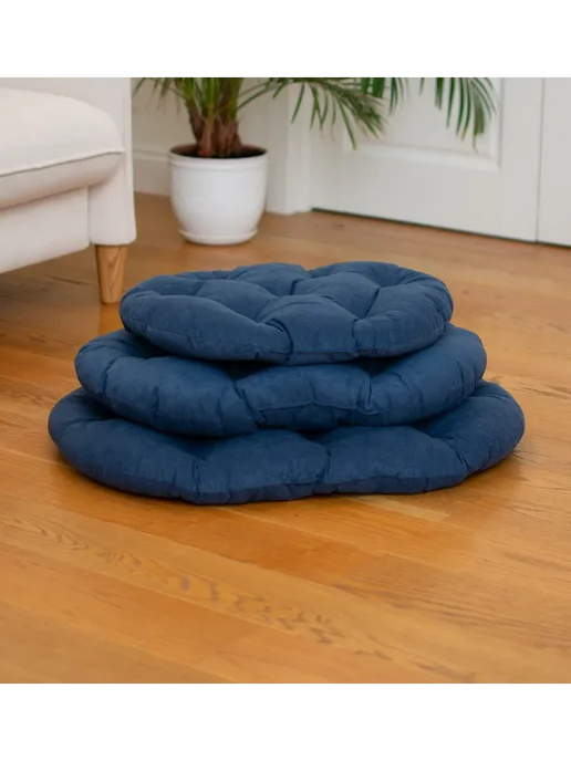 PetShop Лежанка для кошек и собак синяя 52х40х7,5 см, 75x53x8 см, фото 3