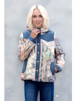 Куртка с капюшоном укороченная ДушеГрея 306066367 купить за 21 353 ₽ в интернет-магазине Wildberries
