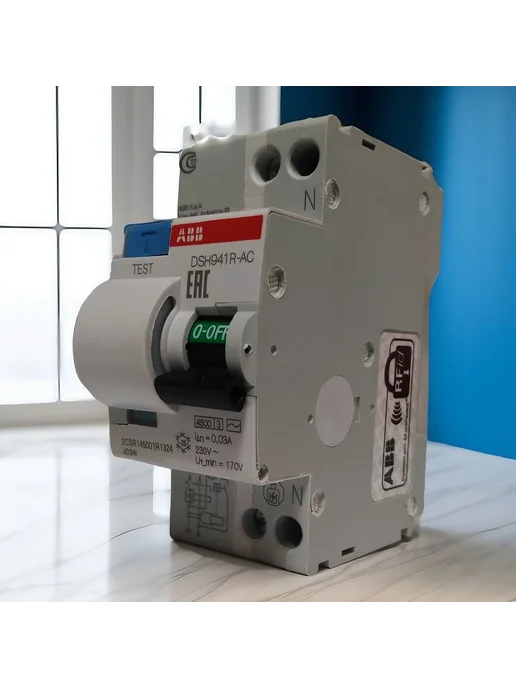 abb Дифференциальный автомат. АББ DSH941R 10А 30мА тип AC серый, серый, фото 2