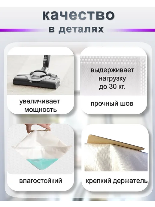 KIFLER Многоразовый мешок для пылесоса KARCHER WD3, WD2 Plus KWD3, Мешки BOSCH GAS 15, фото 2