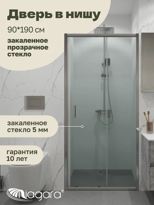NIAGARA Дверь в нишу Eco NG-631-9A, серый