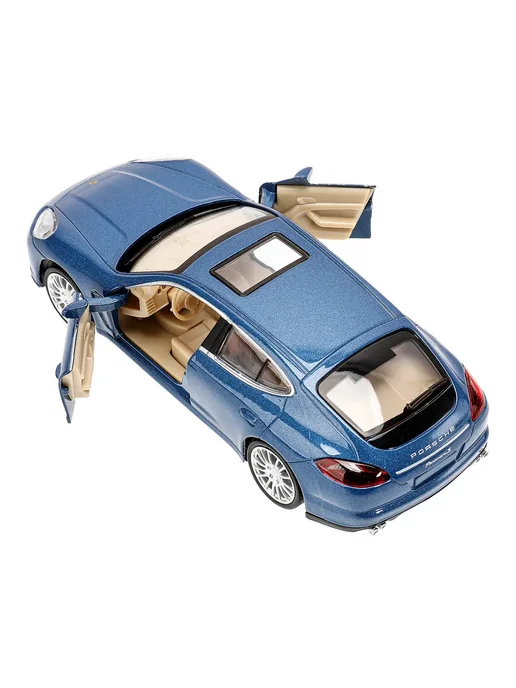 ТехноПарк Металлическая инерционная машинка порш porshce panamera, синий, фото 8