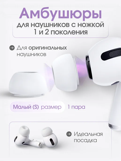 Амбушюры накладки для Airpods pro и pro 2, белый, фото 8