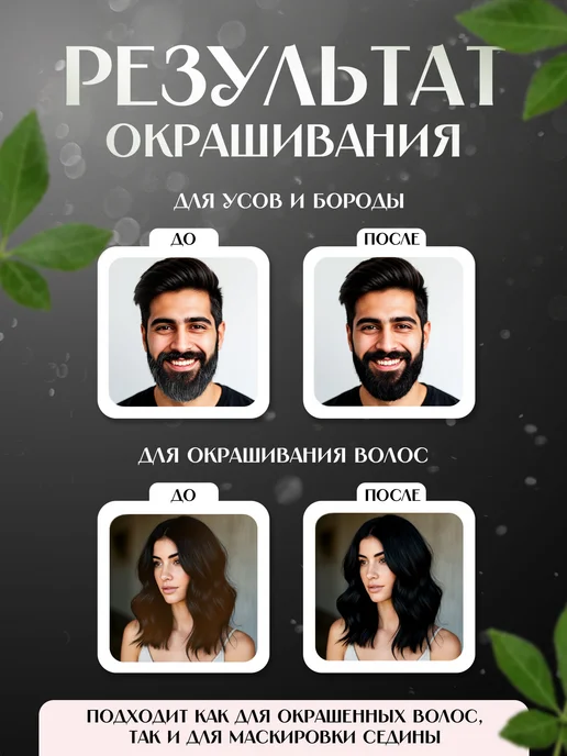 MEIDU Оттеночный шампунь - бальзам, краска для волос, цвет черный, черный, фото 4