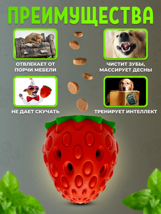 BarryPets Прочная игрушка для собак крупных и средних пород, зеленый, фото 4