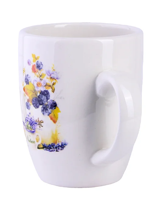 Кружка для чая красивая керамика цветы - фото 7