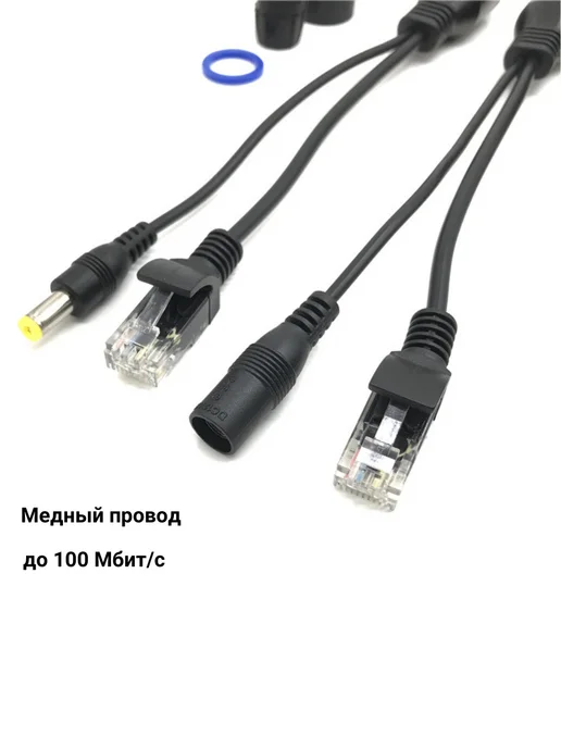NETGIM Poe-комплект сплиттер + инжектор герметичный уличный, черный, фото 3
