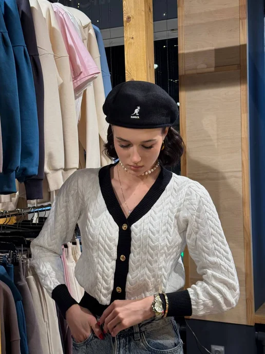 Kangol Берет кепка 504 wool cap, черный