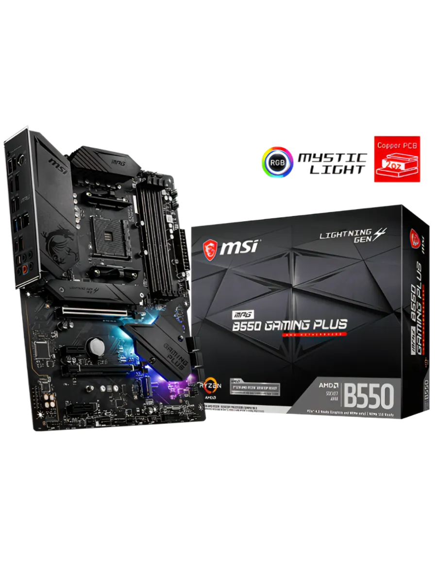 Материнская плата MPG B550 GAMING PLUS, AM4 MSI 306748408 купить за 14 719 ₽ в интернет‑магазине Wildberries