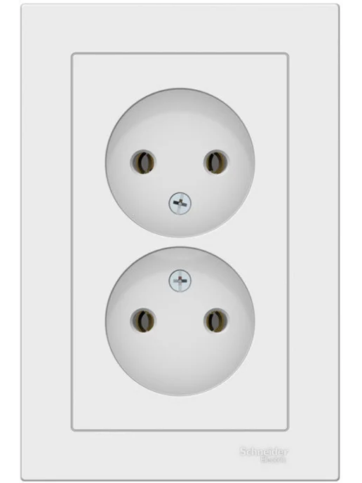 Systeme Electric Розетка силовая Систем Электрик AtlasDesign белая, 2 шт, 2 шт, фото 3