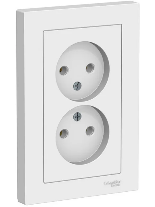Systeme Electric Розетка силовая Систем Электрик AtlasDesign белая, 2 шт, 2 шт, фото 4