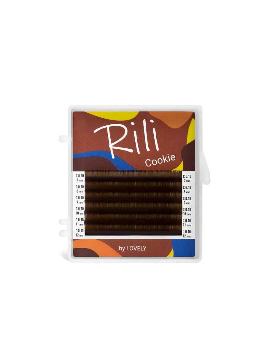 Коричневые ресницы Cookie - MIX M 0.10 7-12mm