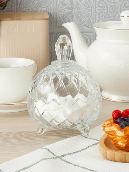 ISFAHAN GLASS IND Сахарница "MICHELE" 250 мл, стекло, 250 мл, фото 3
