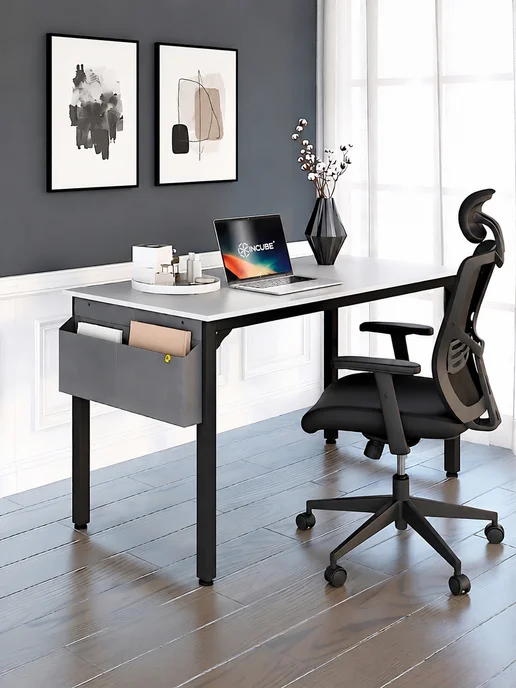 INCUBE Стол письменный компьютерный Loft D004.140.WH 140x60x75cm, белый, фото 2