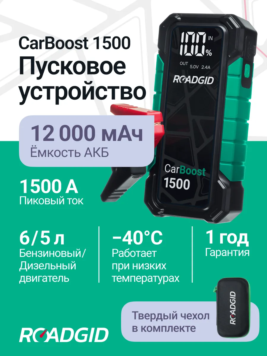 Пусковое устройство для автомобиля CarBoost 1500
