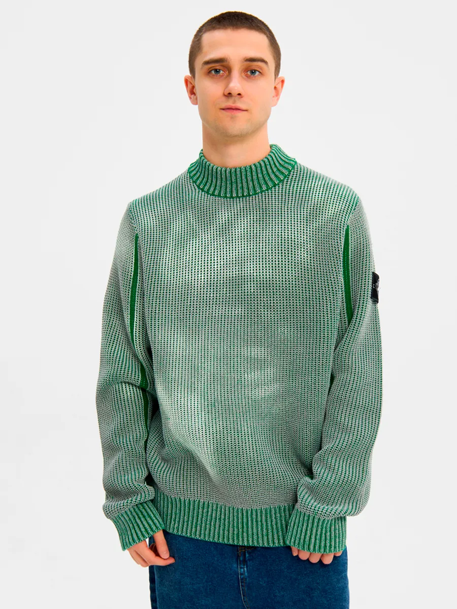 Термо свитер ice knit Stone island 307057009 купить за 13023 ₽ в