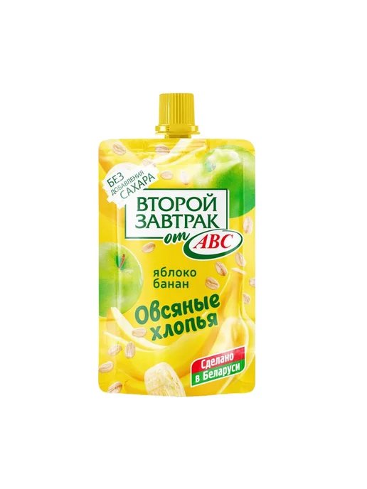 АВС Десерт Яблоко и Банан с овсяными хлопьями 200г 12шт, 200 г, 12 шт, фото 8