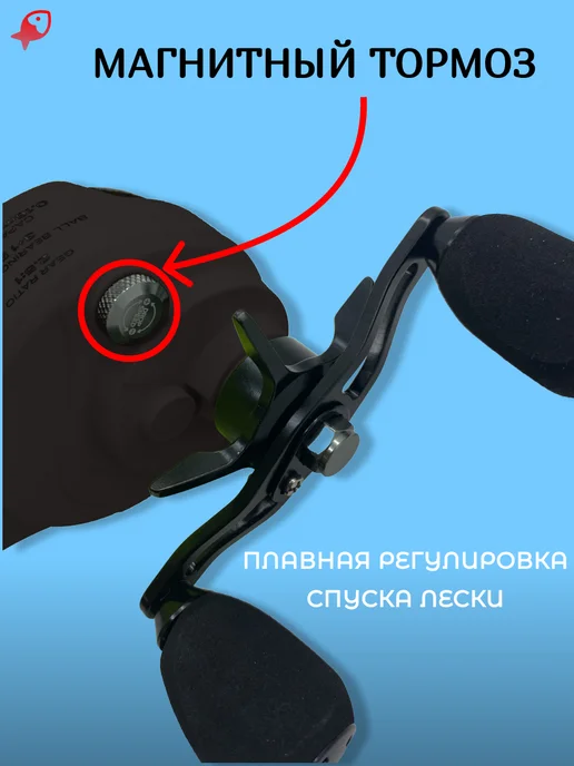 ЛОВИ РЫБУ Мультипликаторная катушка для зимней рыбалки, черный, фото 4
