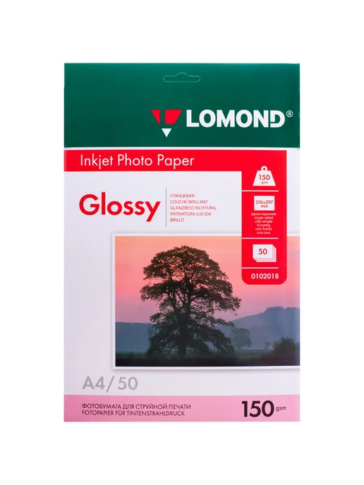 Бумага Lomond Фотобумага A4, 150 г/м², 50 листов, глянцевая