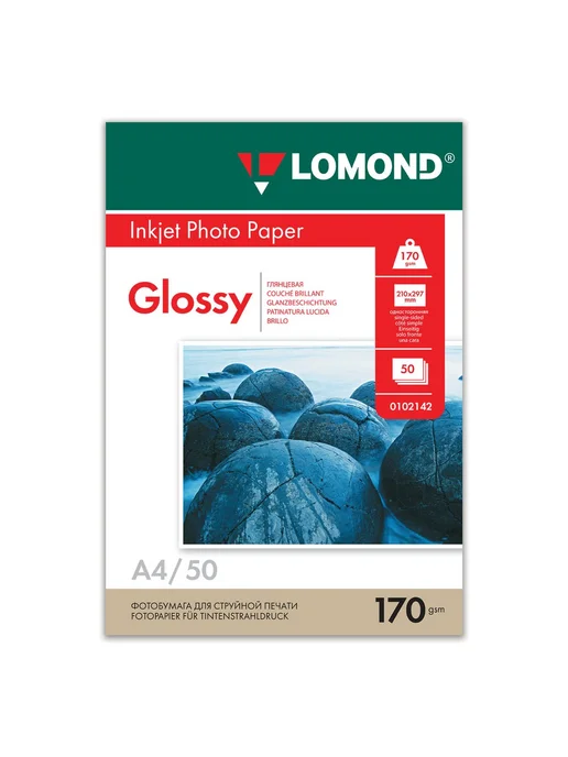Бумага Lomond Фотобумага A4, 170 г/м², 19 пачек по 50 листов, глянцевая