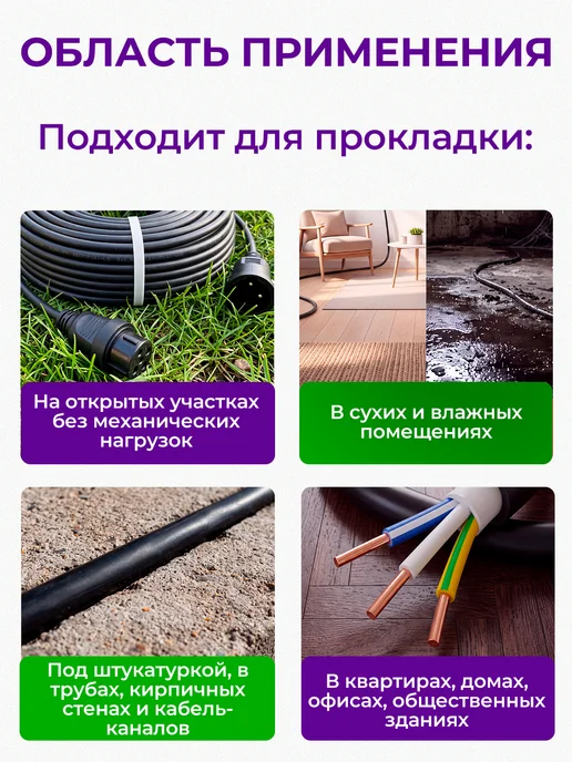 Кабель электрический 25 м ГОСТ ВВГ-нг(А)-LS 3х1.5 мм, 3x1.5 мм, 25 м, фото 4
