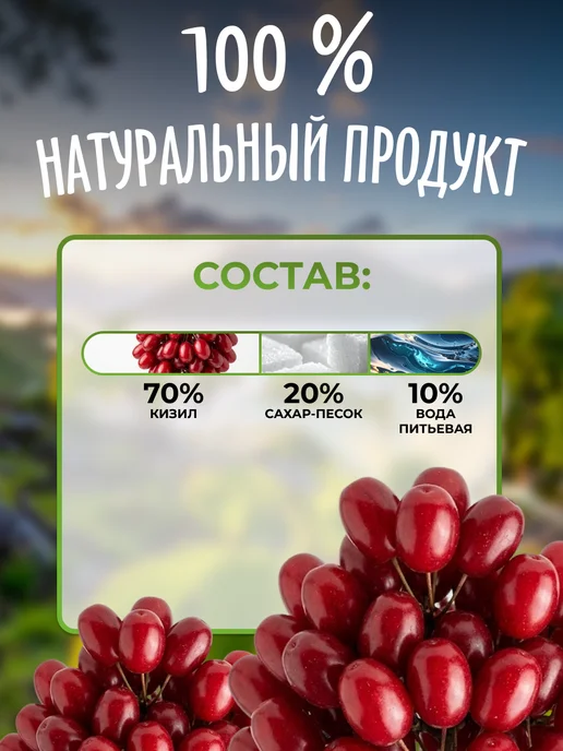 bee lab Фитоваренье из кизила 330 гр, 330 г, фото 2