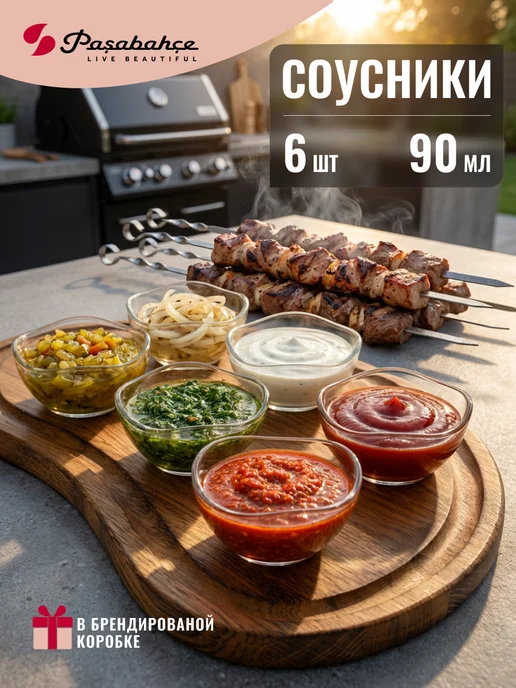 Pasabahce Соусник 250 мл, 90 мл, 6 шт