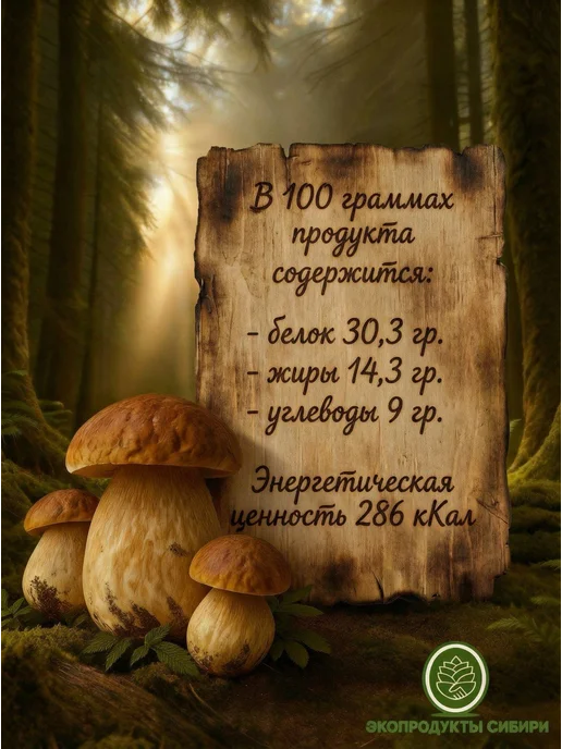 ЭКОПРОДУКТЫ СИБИРИ Сушеные белые грибы для варки и жарки, 500 грамм, белый, фото 4