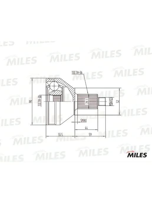 MILES Шрус Наружный Фольксваген Поло Седан Шкода Фабия Рапид, вариант, фото 5