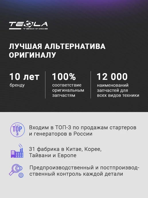 TESLA TECHNICS Стартер Мицубиси Аутлендер ХЛ (Mitsubishi Outlander XL), вариант, фото 7