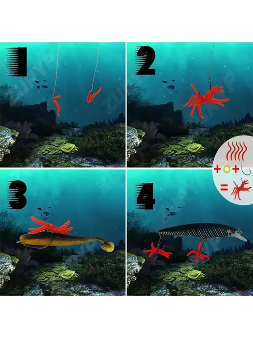 FISHROOM Силиконовые приманки опарыш черви длина 3,5 см 100шт, 100 шт, фото 3