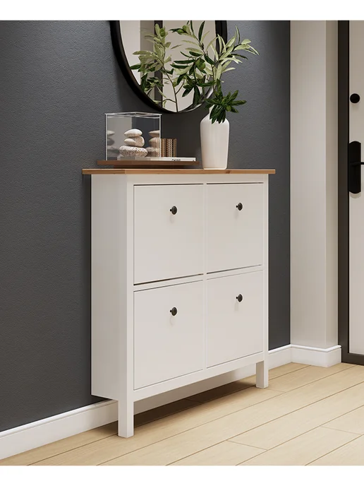 IKEA Тумба для обуви Икеа HEMNES Кымор 127см, белый, белый, фото 2