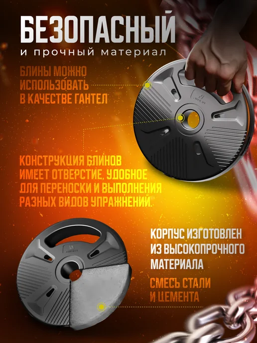 FitnessLive Штанга спортивная разборная гантели разборные 40 кг, 40 кг, фото 4