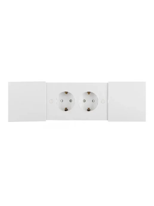 Systeme Electric Розетка двойная с заземлением, с крышкой, AtlasDesign, бежевый, фото 3