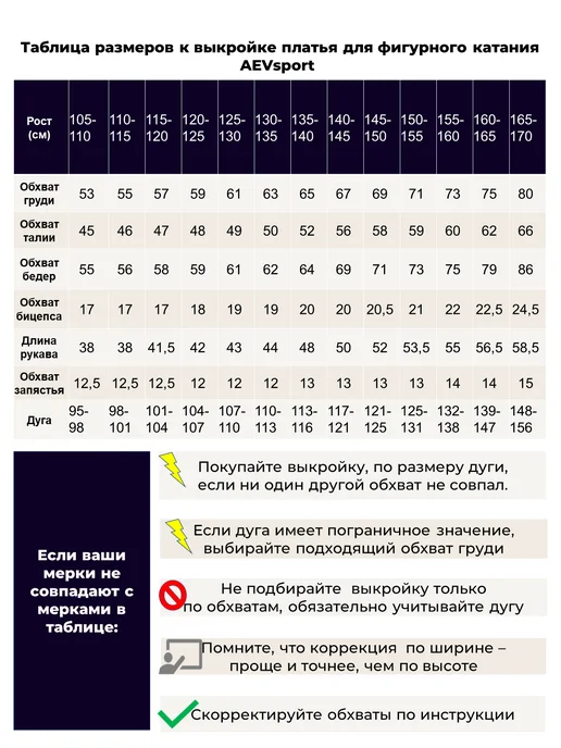 AEVsport Выкройка платья для фигурного катания, вариант, фото 2