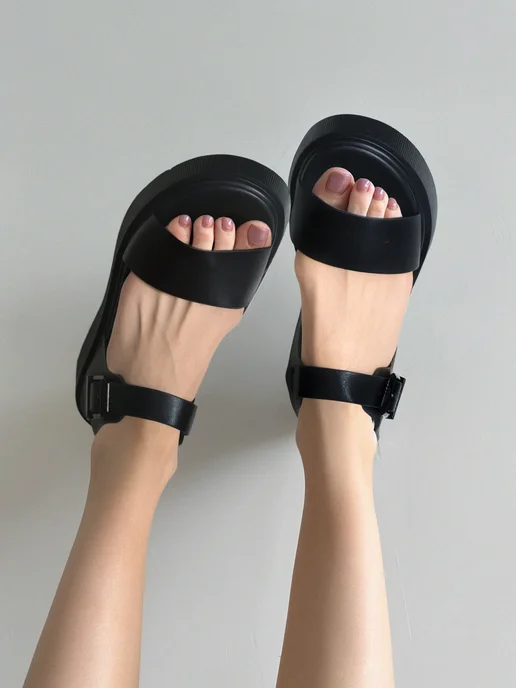 CHENTER & KATER Летние босоножки на платформе, черный, фото 3