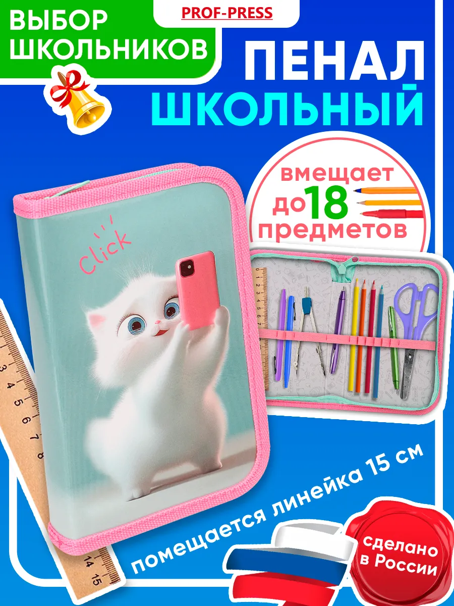 Пенал школьный для девочки