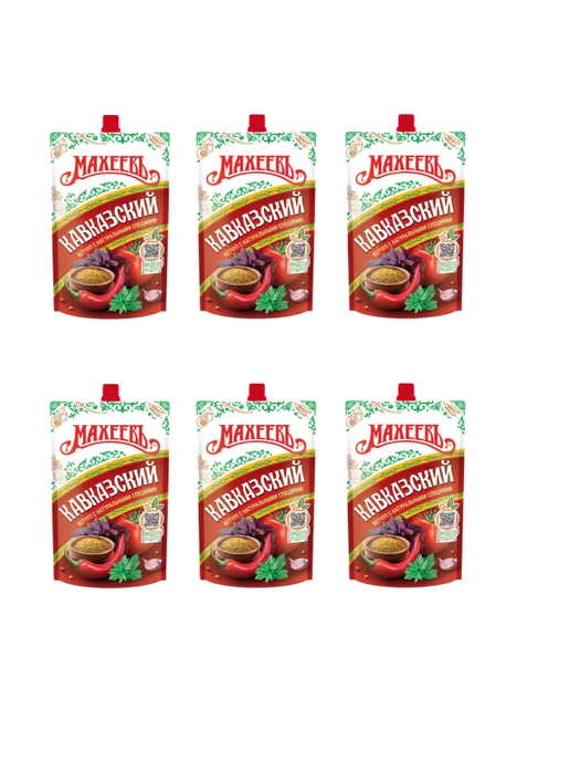 МахеевЪ Кетчуп Кавказский 300 г, 3 шт, 300 г, 6 шт