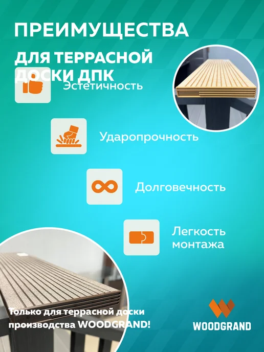 WOODGRAND Заглушки для террасной доски из ДПК, коричневый, фото 2