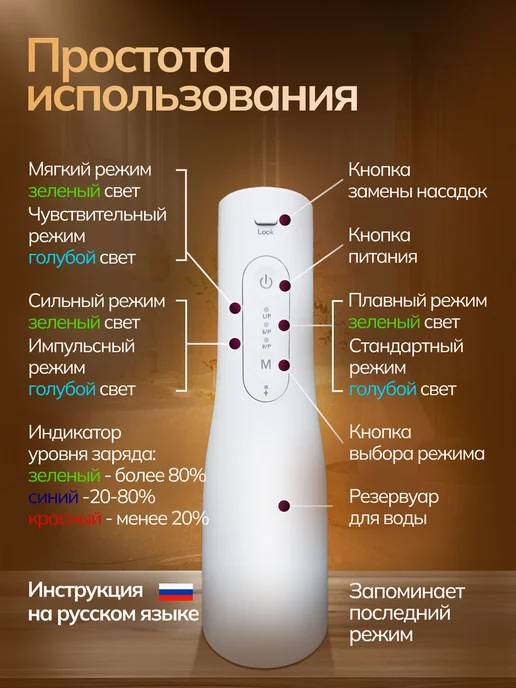 AQUALIFE Подарочный ирригатор professional для чистки зубов SCM18, серый, фото 6