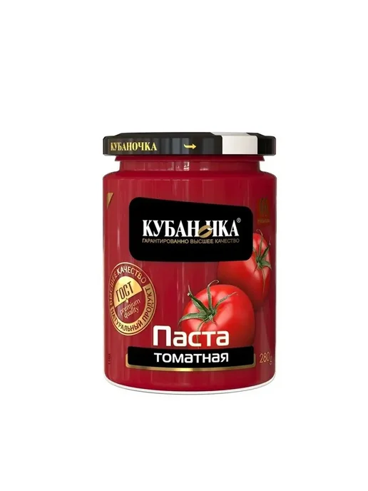 Кубаночка Паста томатная 25%, 280 г, 280 г, фото 2