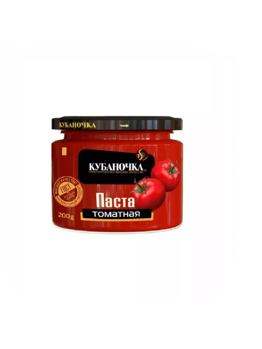 Кубаночка Томатная паста 200 г, 8 шт, 200 г, 8 шт, фото 2