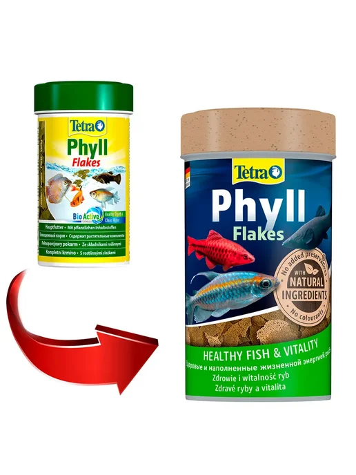TETRA Корм аквариумных травоядных рыб хлопья Phyll Flakes 100мл 2ш, 100 мл, фото 2