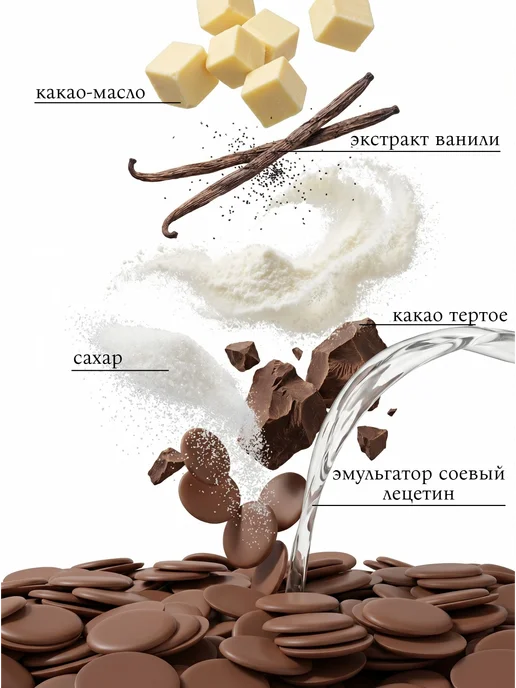 Томер Expert Тёмный шоколад кондитерский 400 г (54,6%, с сахаром), 400 г, фото 5