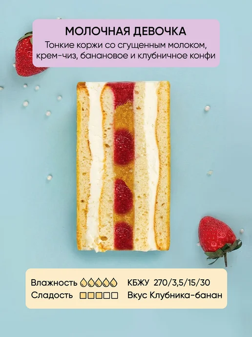 Плюшки-подружки Бенто-торт Цветочный круг 0,70 кг Молочная девочка, 700 г, фото 2