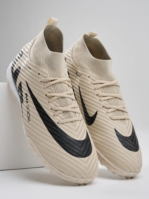 Nike Сороконожки футбольные бутсы, бежевый, фото 2