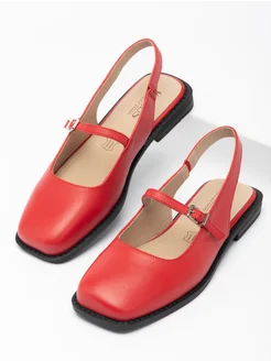 Туфли женские красные слингбэки KRAUS Collection 308405395 купить за 3 622 ₽ в интернет-магазине Wildberries