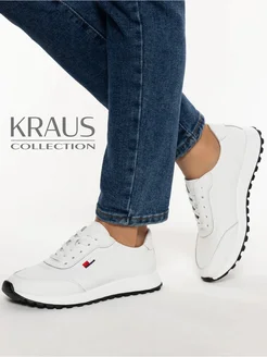 Кроссовки белые натуральная кожа KRAUS Collection 308405410 купить за 3 458 ₽ в интернет-магазине Wildberries